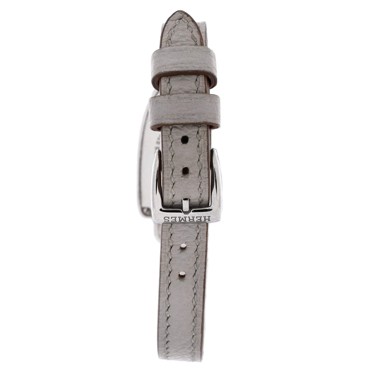 Galop d'Hermes Quartz Watch Stainless Steel and Leather with Diamond Bezel 21