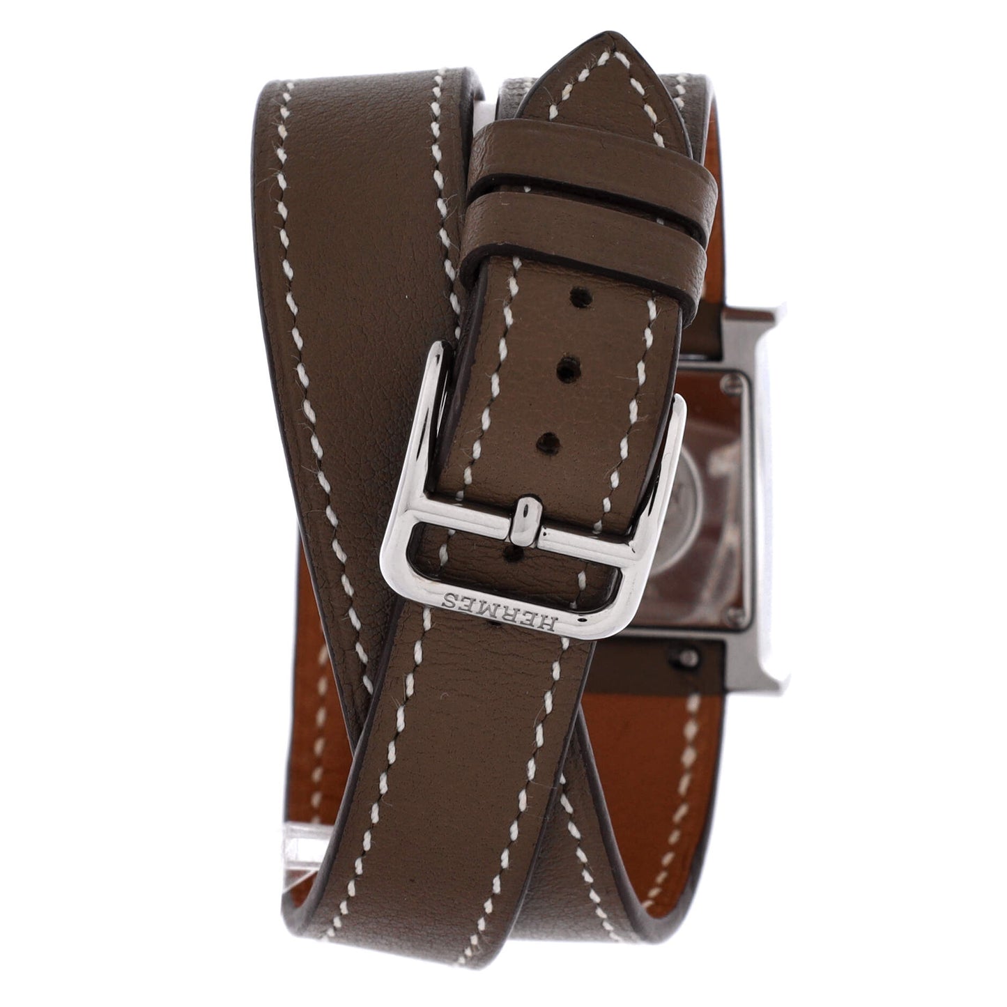 Heure H Double Tour Quartz Watch Stainless Steel and Leather 21