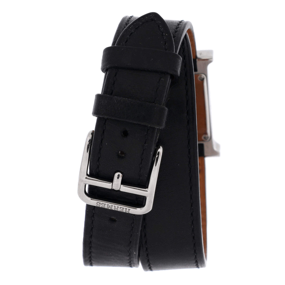 Heure H Double Tour Quartz Watch Stainless Steel and Leather 21
