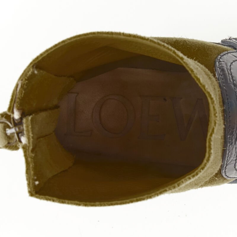 Women's Loewe Leather Suede Sock Loader Boot