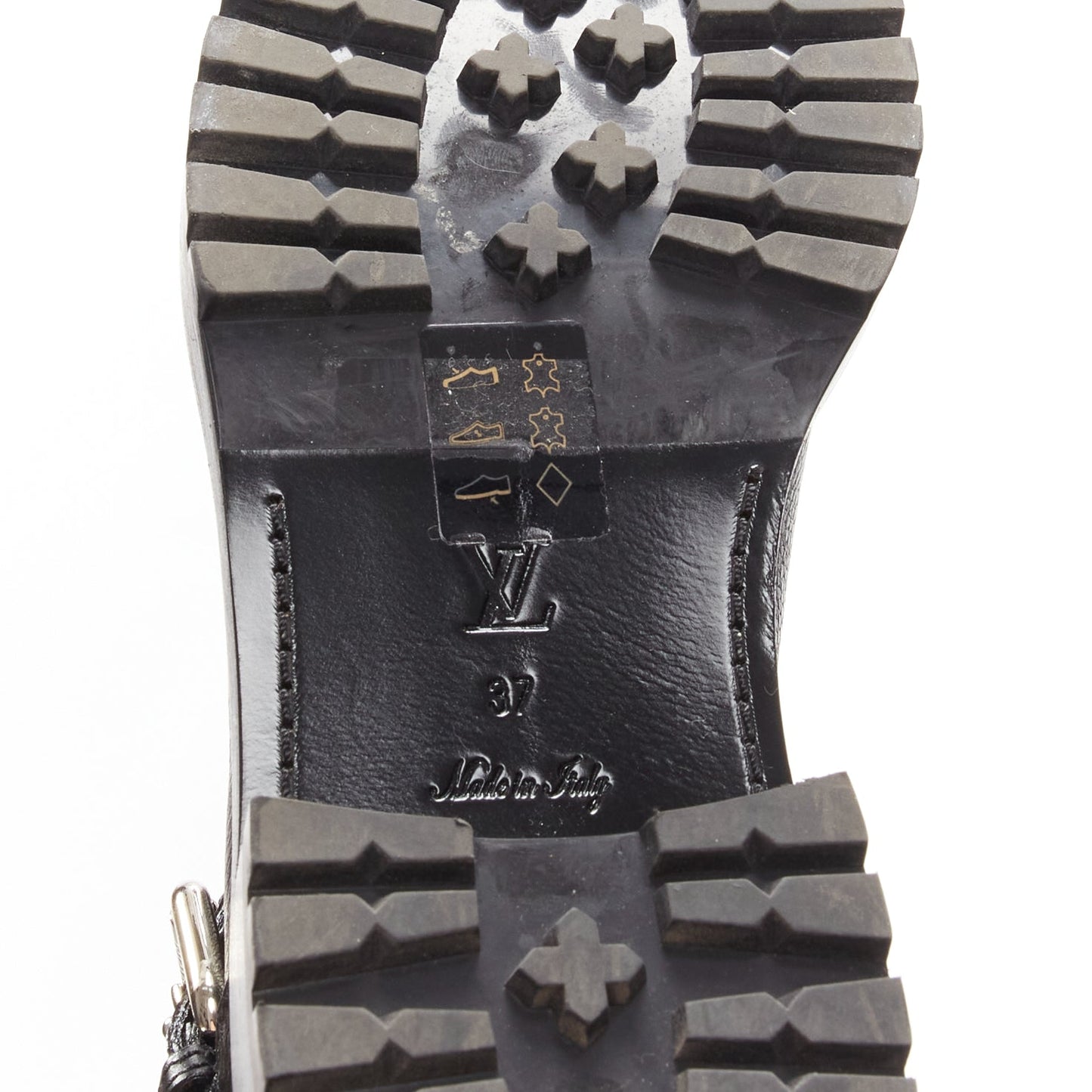 Women's Louis Vuitton Monogram Motorcycle Boots
