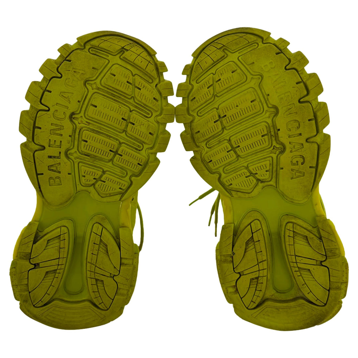 Men's Balenciaga Track Sneakers in Neon Yellow Polyurethane