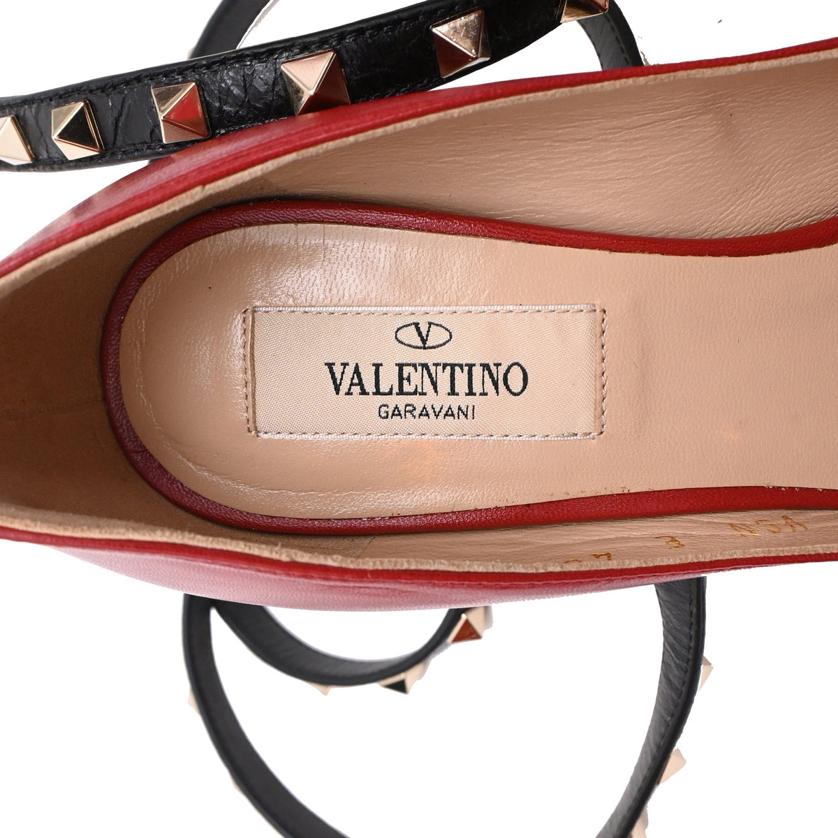 Women's Valentino Garavani Rockstud Ankle Wrap Pumps in Burgundy Leather