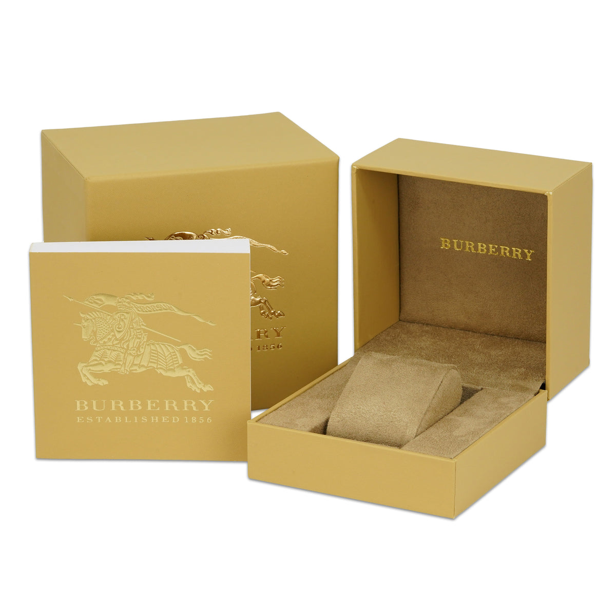 Burberry The City Check Stamped Yellow Gold PVD 34mm Watch