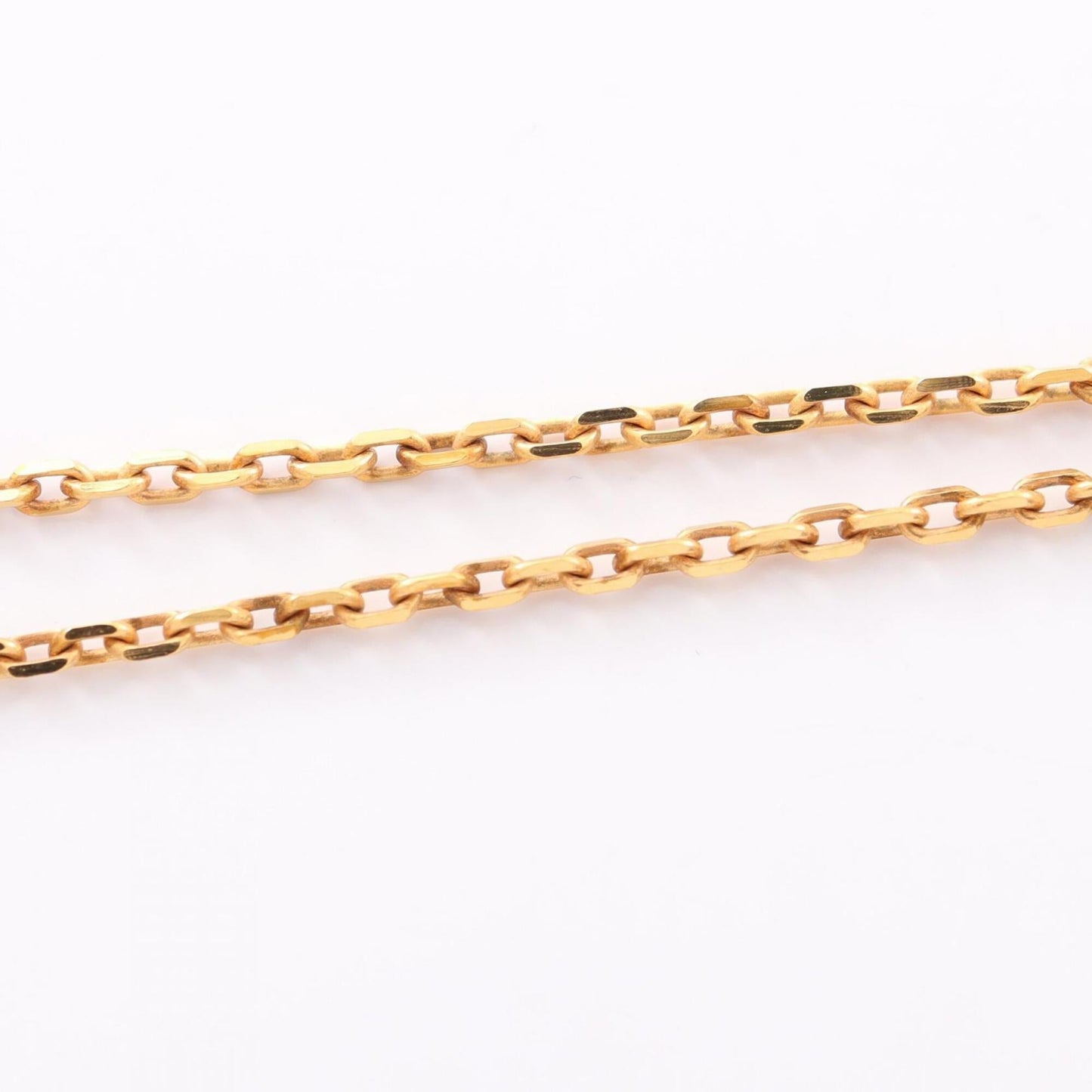 O'Maillon Chaine d'Ancre Etoupe Pendant Necklace Swift Leather Gold and Gray