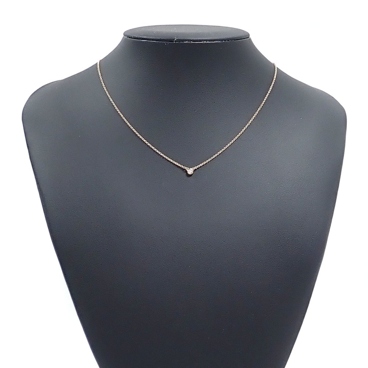 Elsa Peretti Diamonds By The Yard Pendant Necklace 18K Rose Gold and Diamond