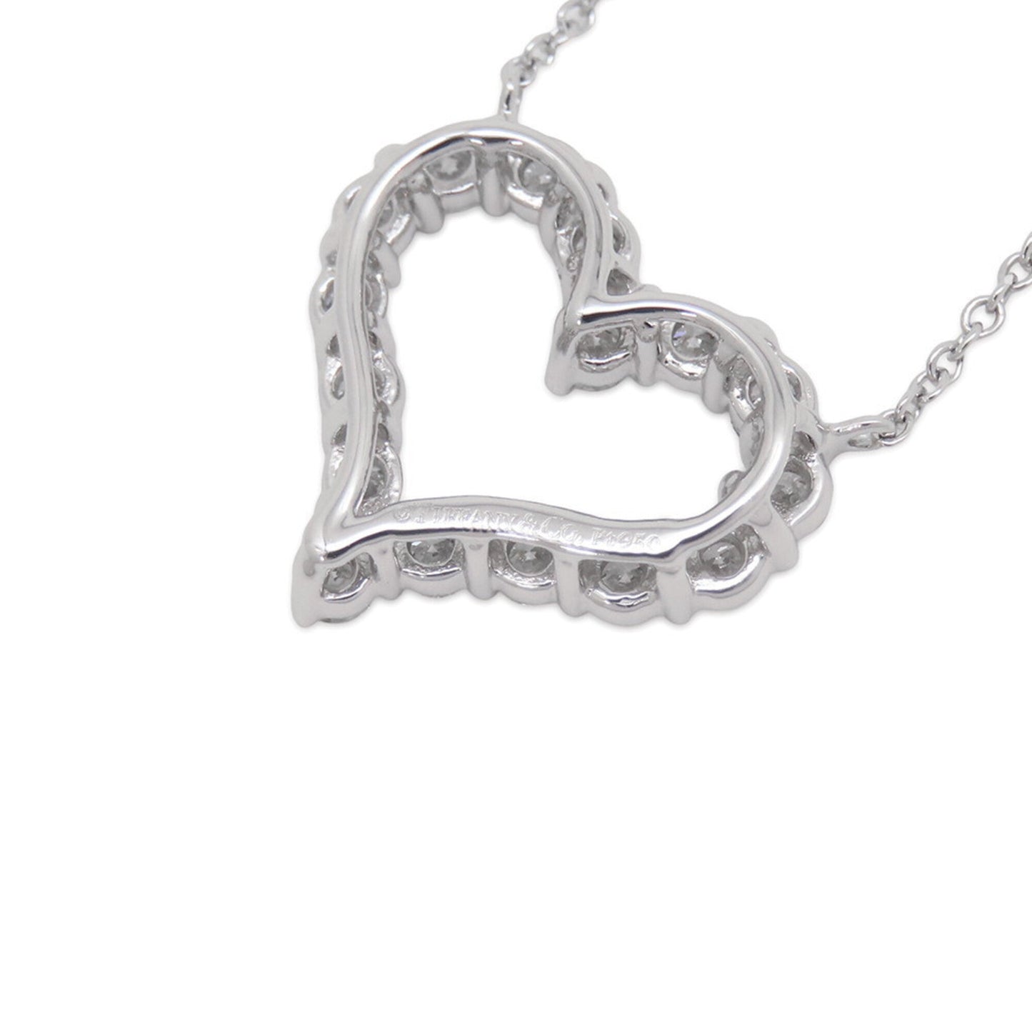 Sentimental Heart Pendant Necklace Platinum