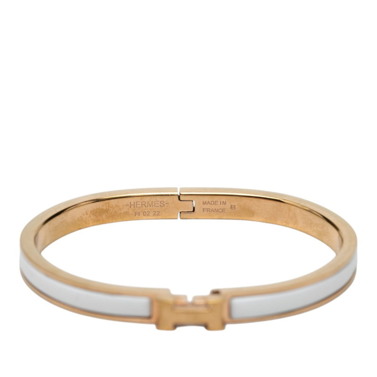 Bracelet Gold and White Enamel Mini