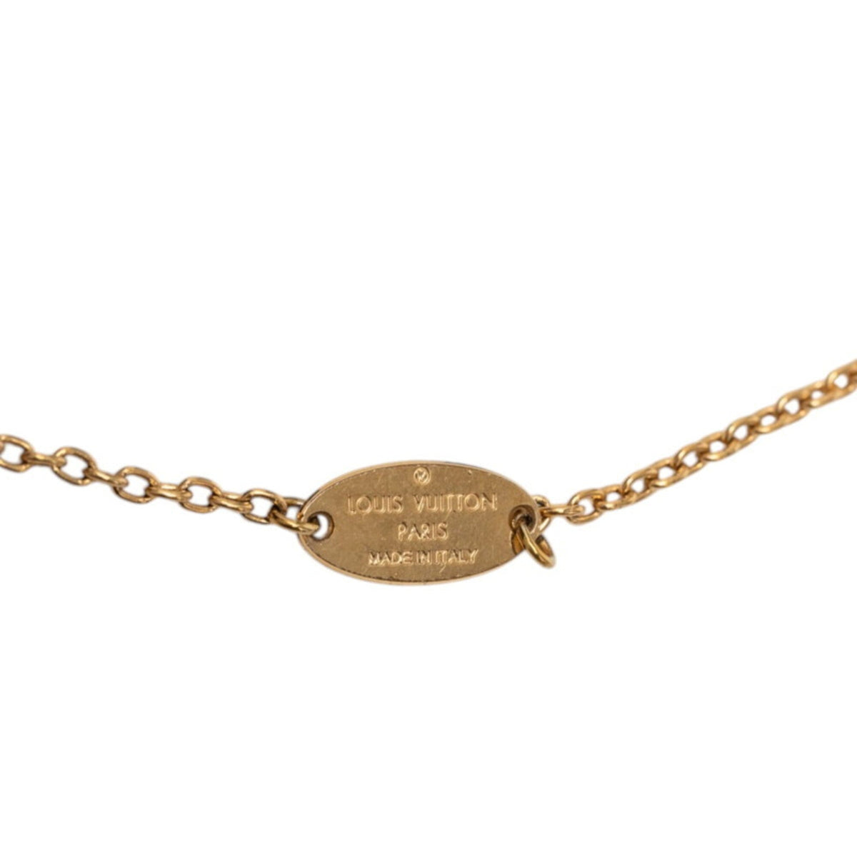 Monogram Flowerful Pendant Necklace Gold Plated