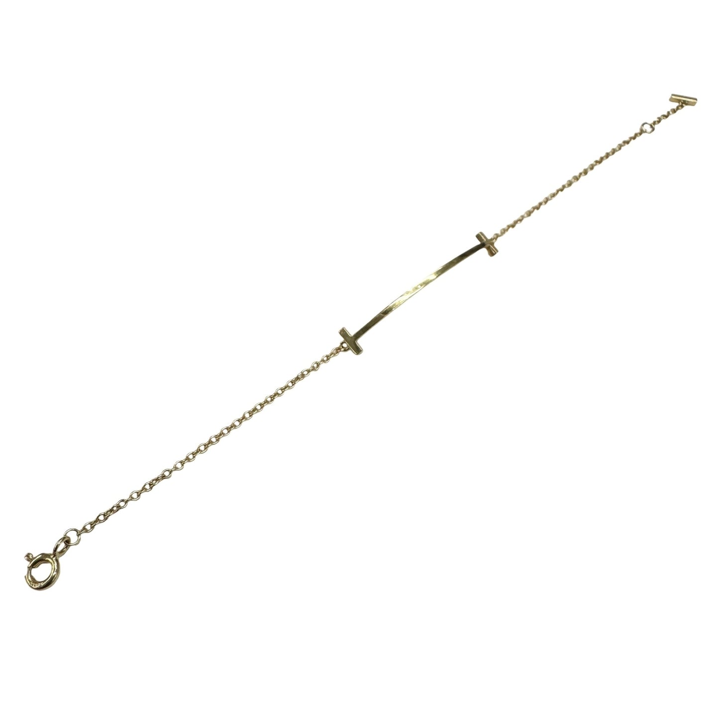 T Smile Pendant Necklace 18K Yellow Gold