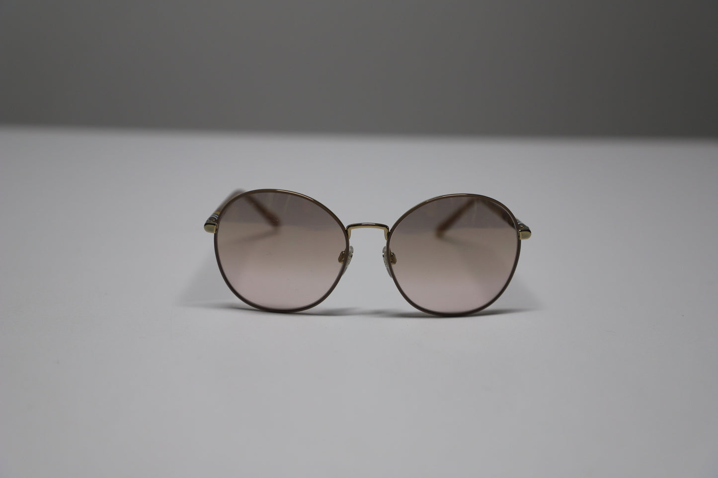 Burberry 3094 Gradient Round Sunglasses in Brown Metal