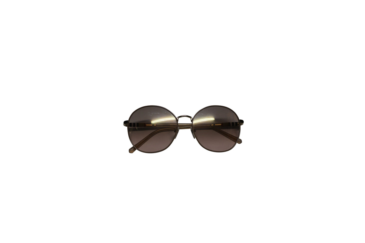Burberry 3094 Gradient Round Sunglasses in Brown Metal