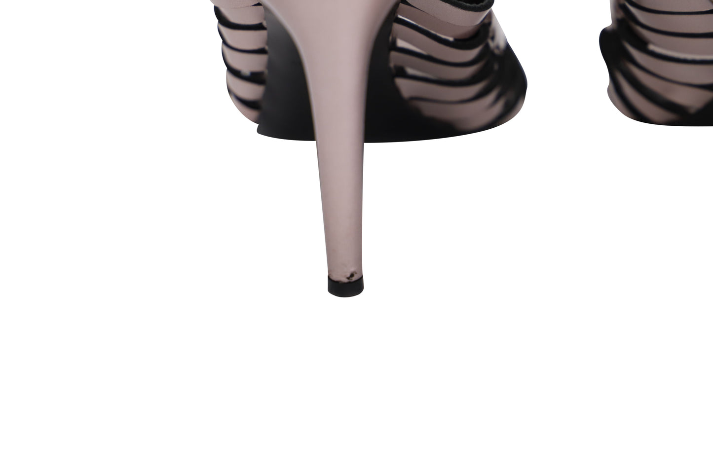 Women's Proenza Schouler Cage Heels in Silver Patent Leather
