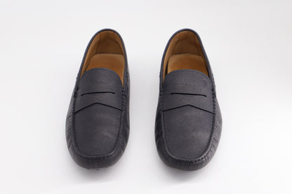 Men's Tod's Gommino Driving Shoes in Navy Blue Leather