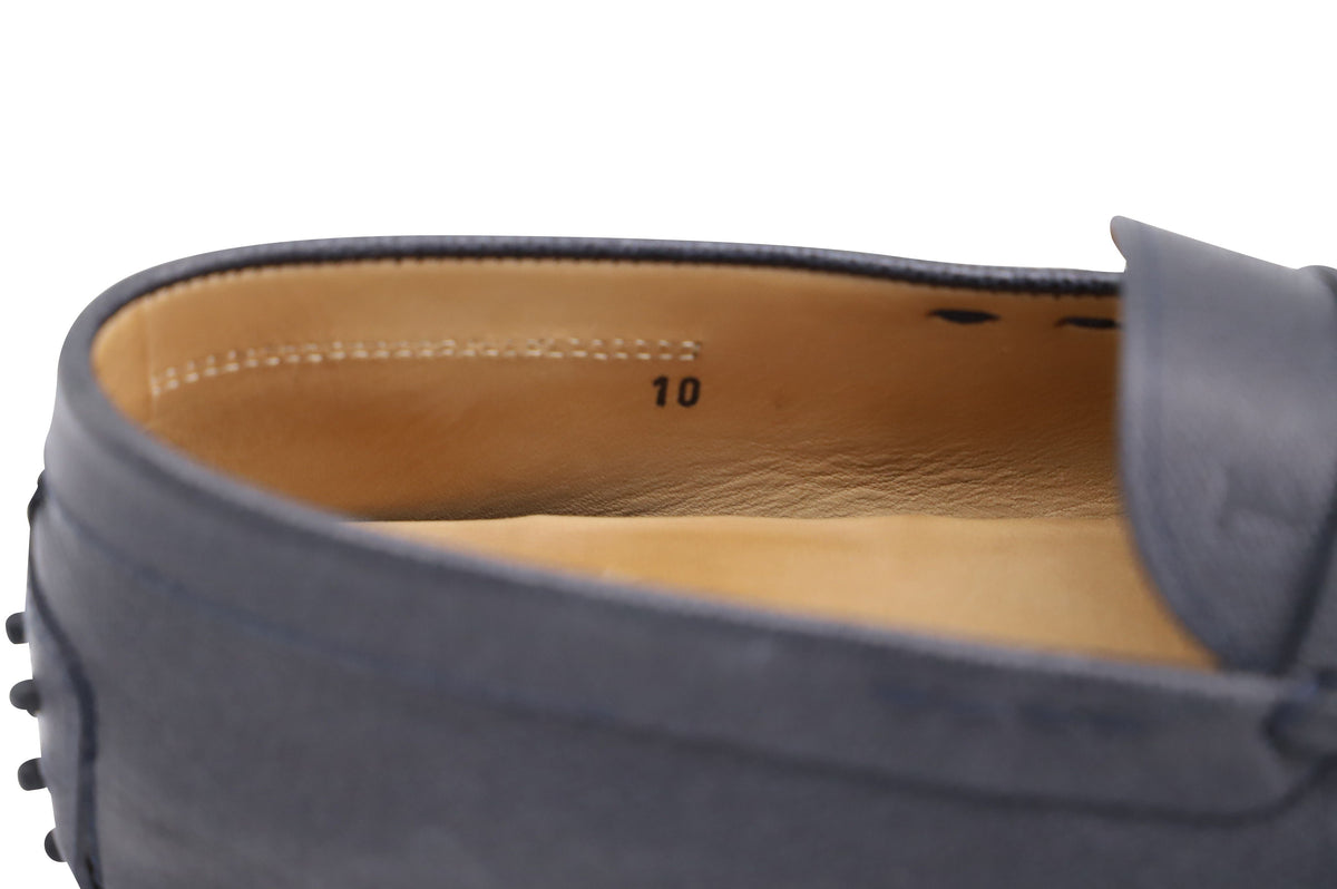 Men's Tod's Gommino Driving Shoes in Navy Blue Leather