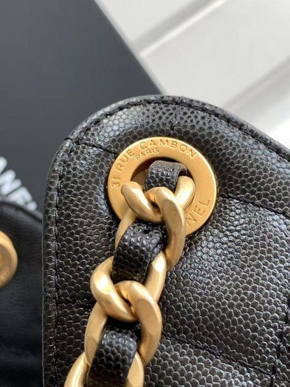 26 Small Handbag Grained Calfskin & Gold-Tone Metal Bag