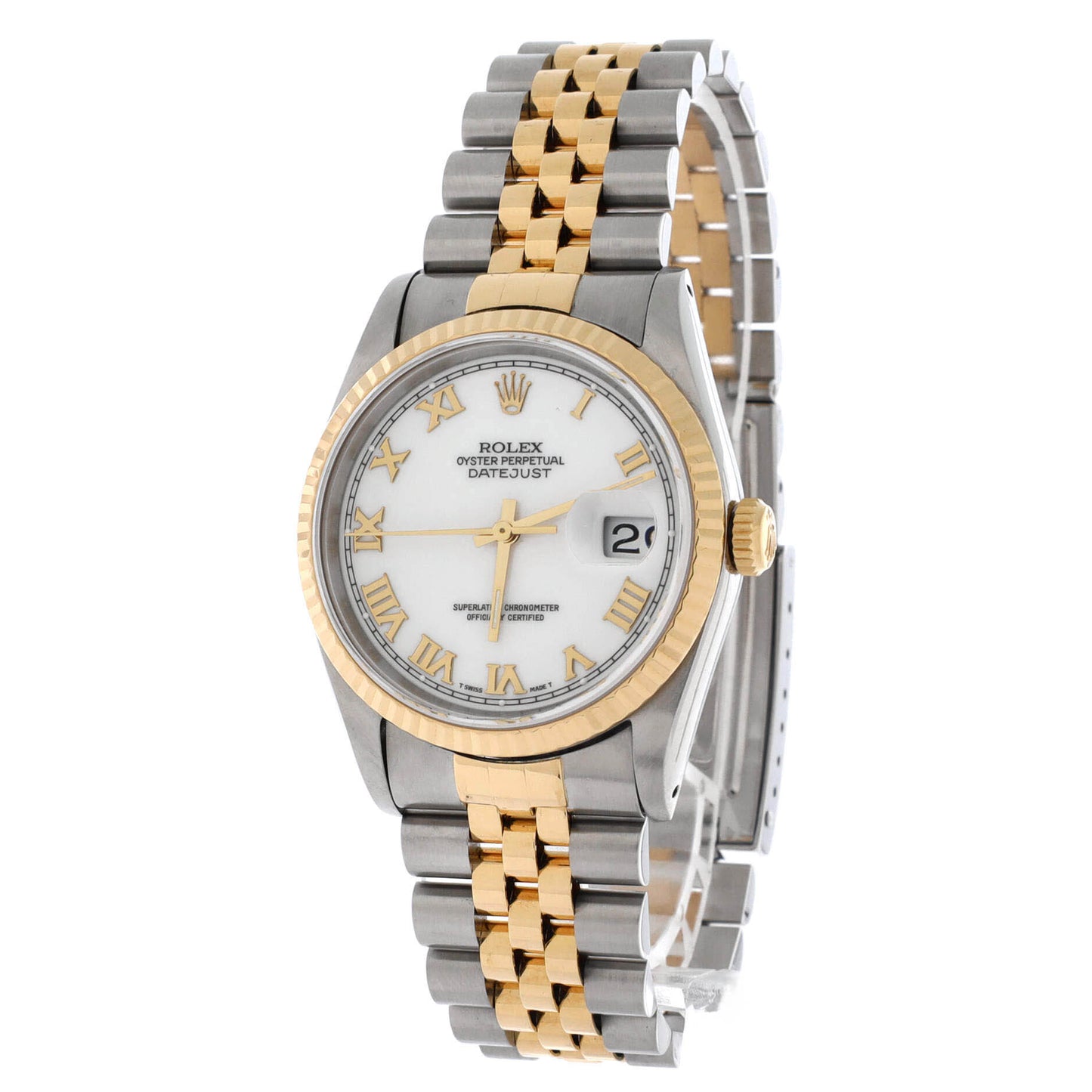 Oyster Perpetual Datejust Automatic Watch Stainless Steel and Yellow Gold 36