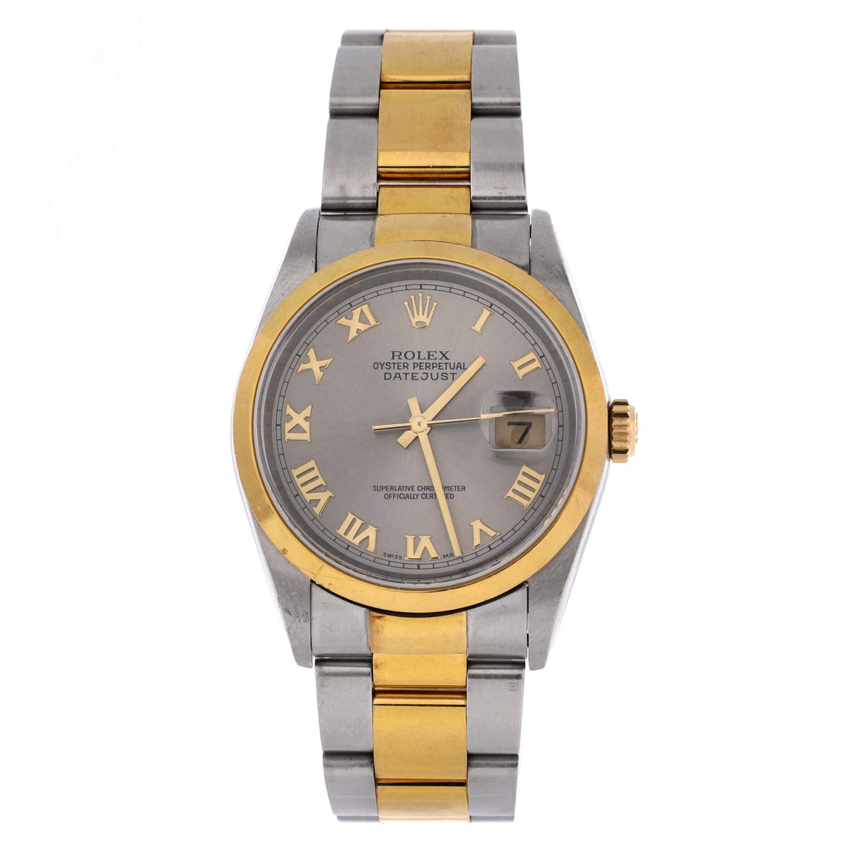 Oyster Perpetual Datejust Automatic Watch Stainless Steel and Yellow Gold 36