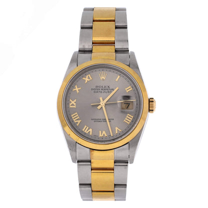 Oyster Perpetual Datejust Automatic Watch Stainless Steel and Yellow Gold 36