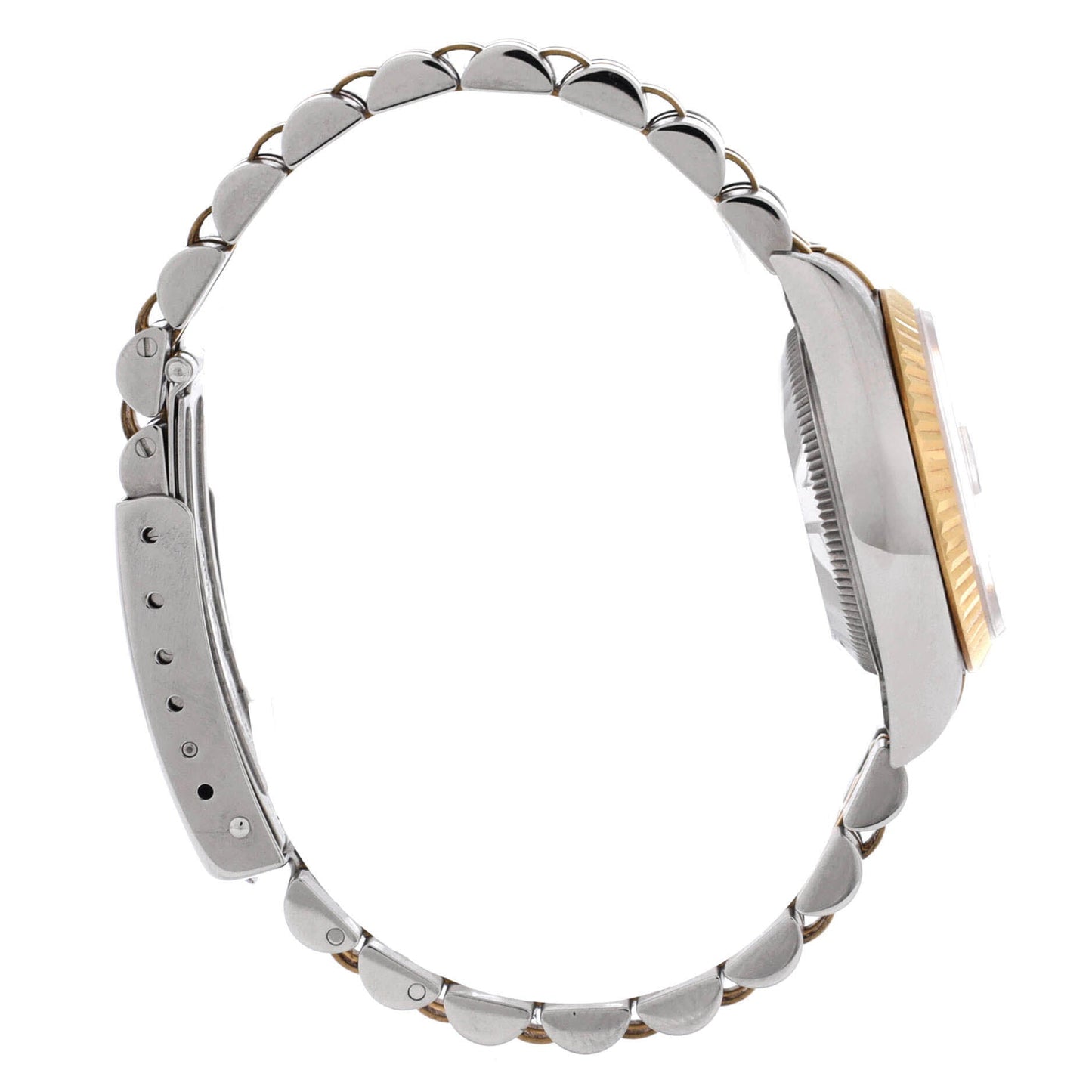 Oyster Perpetual Datejust Automatic Watch Stainless Steel and Yellow Gold with Diamond Markers 26