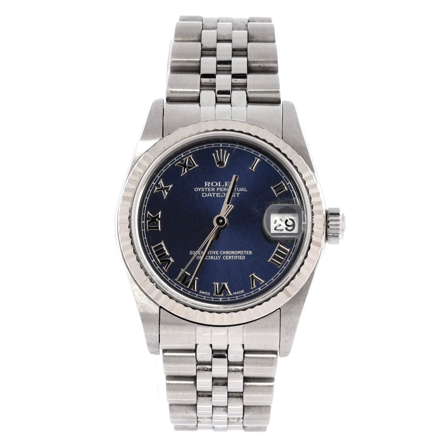 Oyster Perpetual Datejust Automatic Watch Stainless Steel and White Gold 31