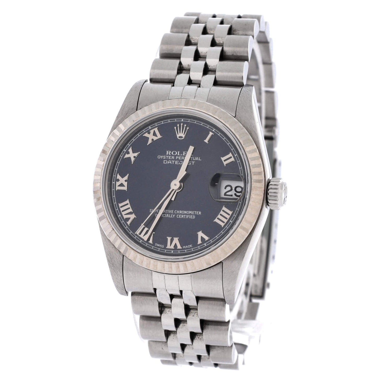 Oyster Perpetual Datejust Automatic Watch Stainless Steel and White Gold 31