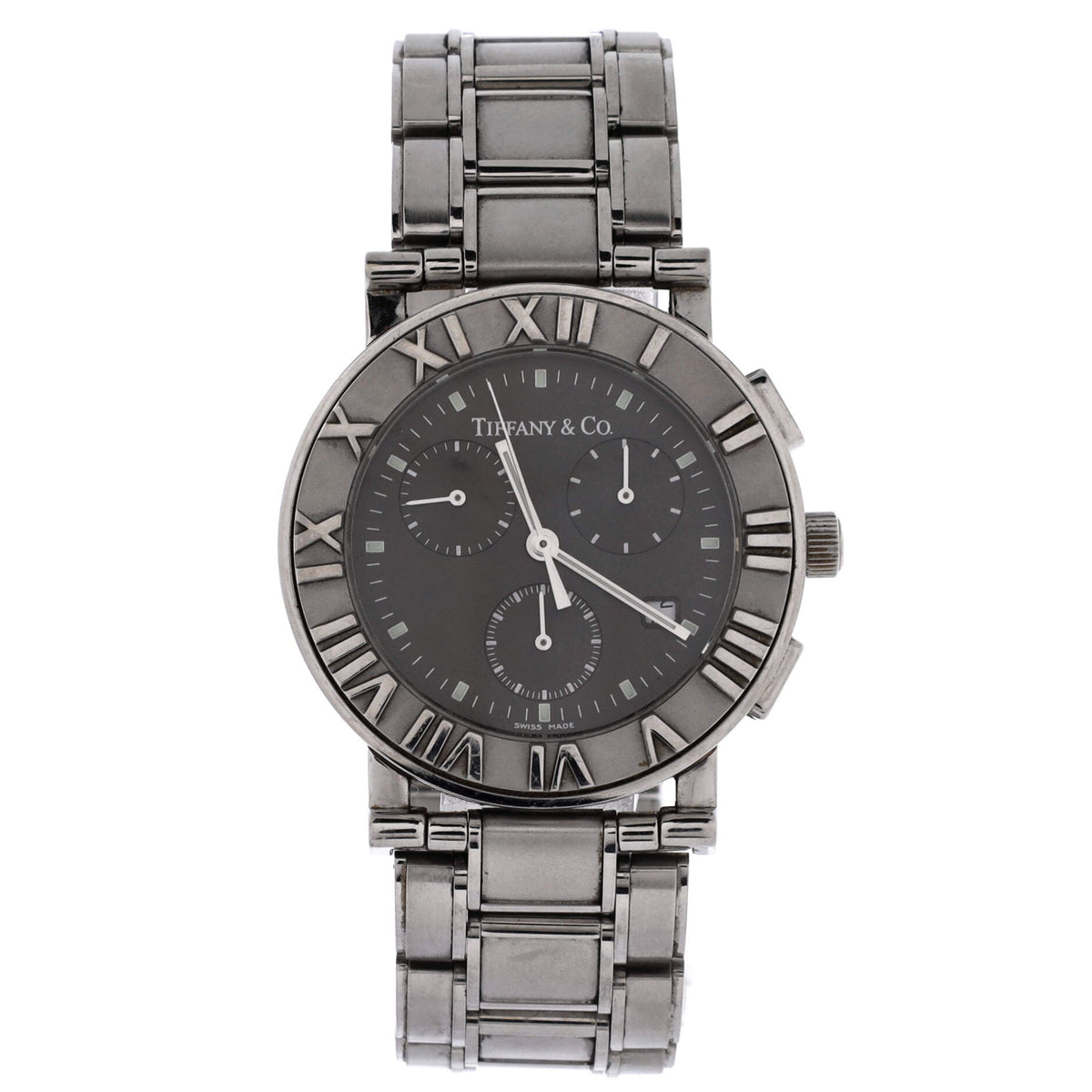 Atlas Date Chronograph Quartz Watch Stainless Steel 35