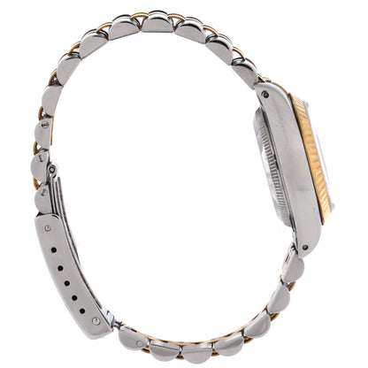 Oyster Perpetual Datejust Automatic Watch Stainless Steel and Yellow Gold with Diamond Markers 26