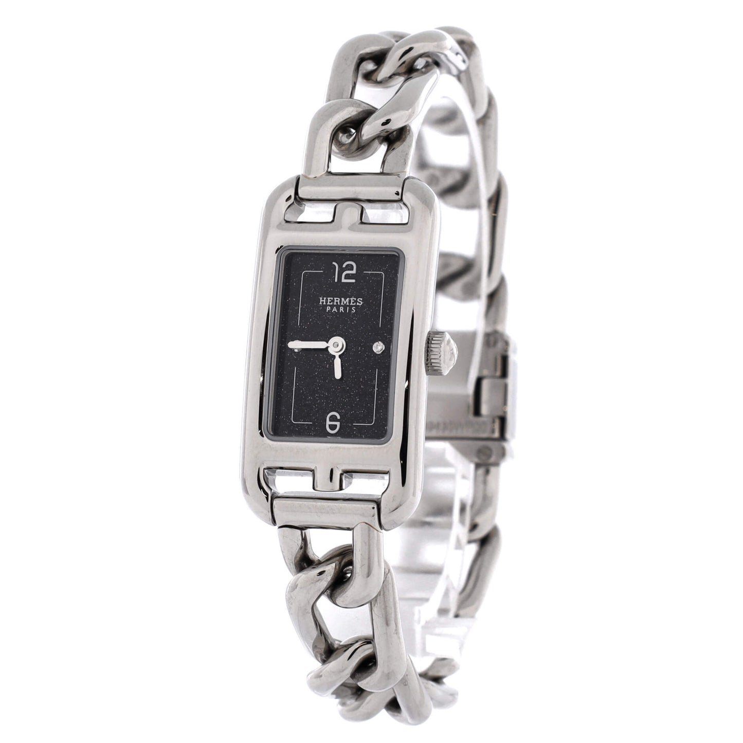 Nantucket Quartz Watch Stainless Steel with Aventurine Dial and Diamond Markers 17