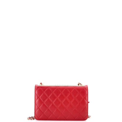 Trendy CC Wallet on Chain Quilted Lambskin