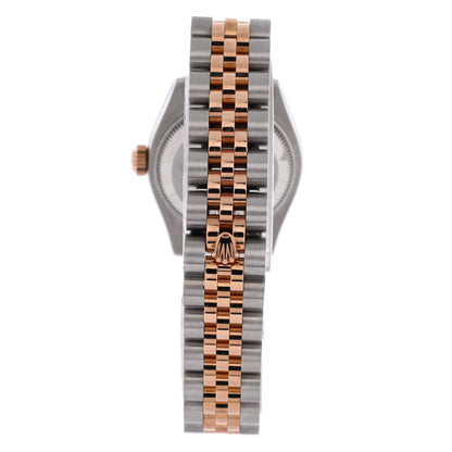 Oyster Perpetual Datejust Automatic Watch Stainless Steel and Rose Gold with Diamond Markers 26