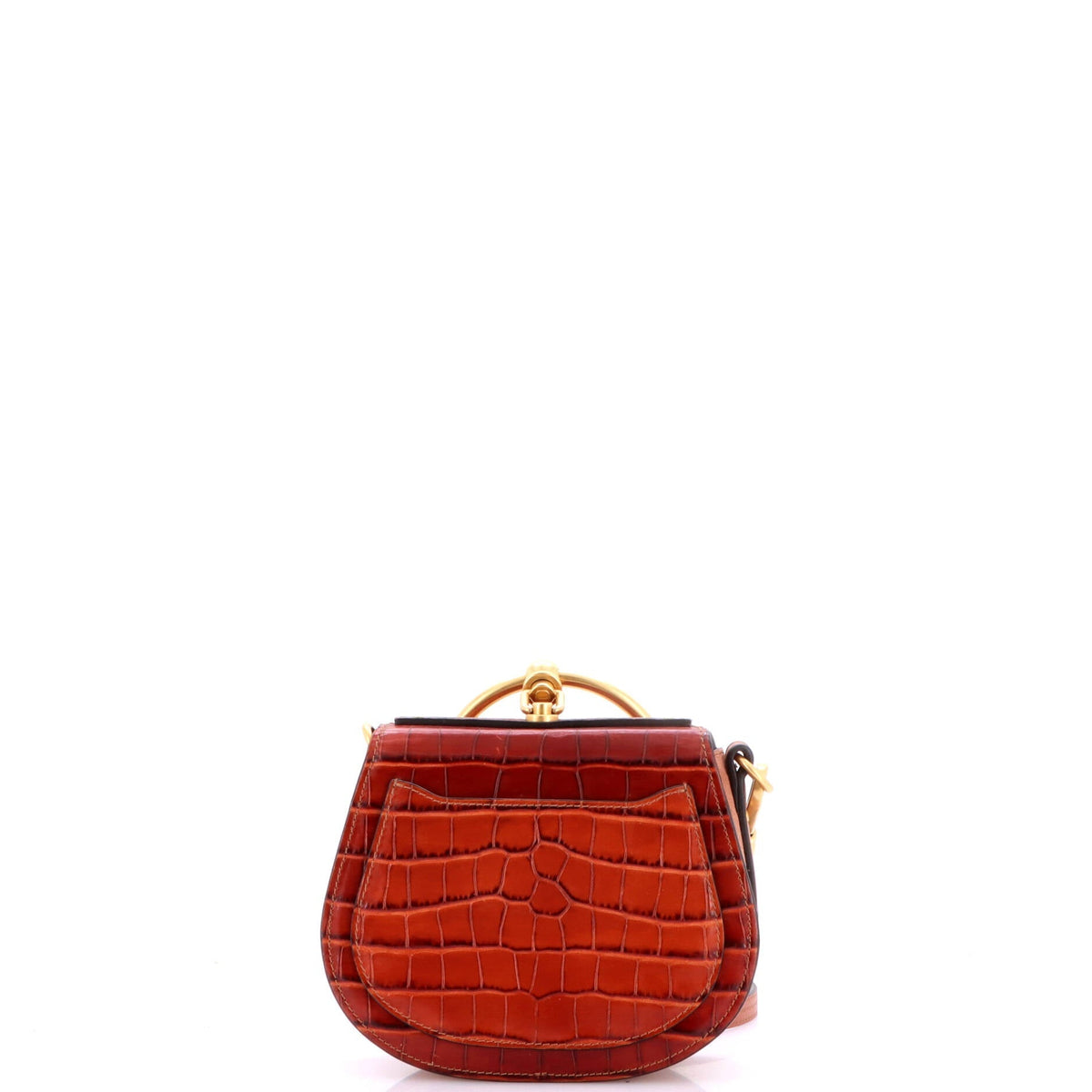 Nile Crossbody Bag Crocodile Embossed Leather Small
