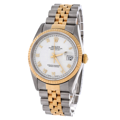 Oyster Perpetual Datejust Automatic Watch Stainless Steel and Yellow Gold 36
