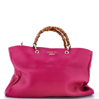 Bamboo Shopper Tote Leather Large