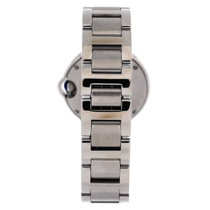 Ballon Bleu de Cartier Quartz Watch Stainless Steel with Diamond Markers 28