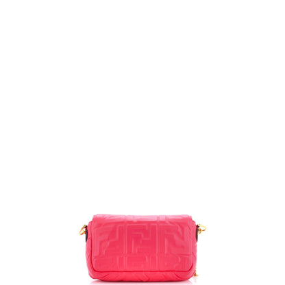 Baguette NM Bag Zucca Embossed Leather Mini
