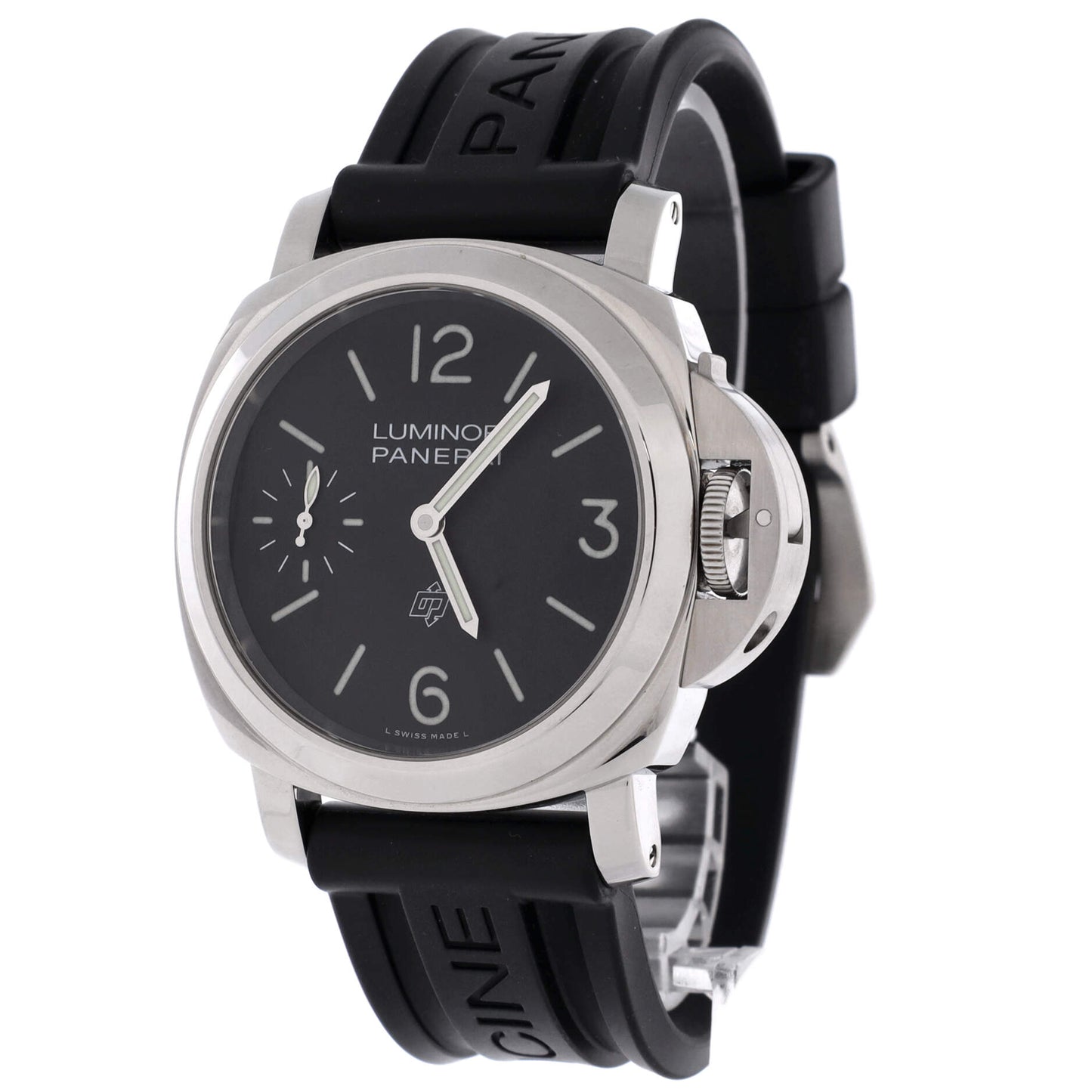 Luminor Base Logo Manual Watch Stainless Steel and Rubber 44