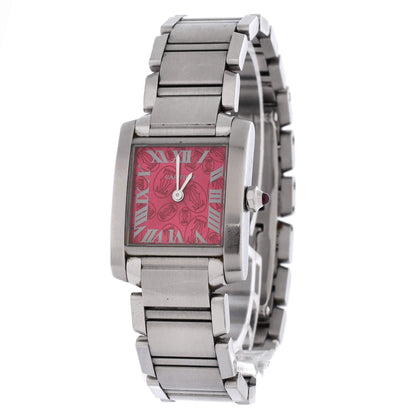 Limited Edition Tank Francaise Quartz Watch Stainless Steel 20