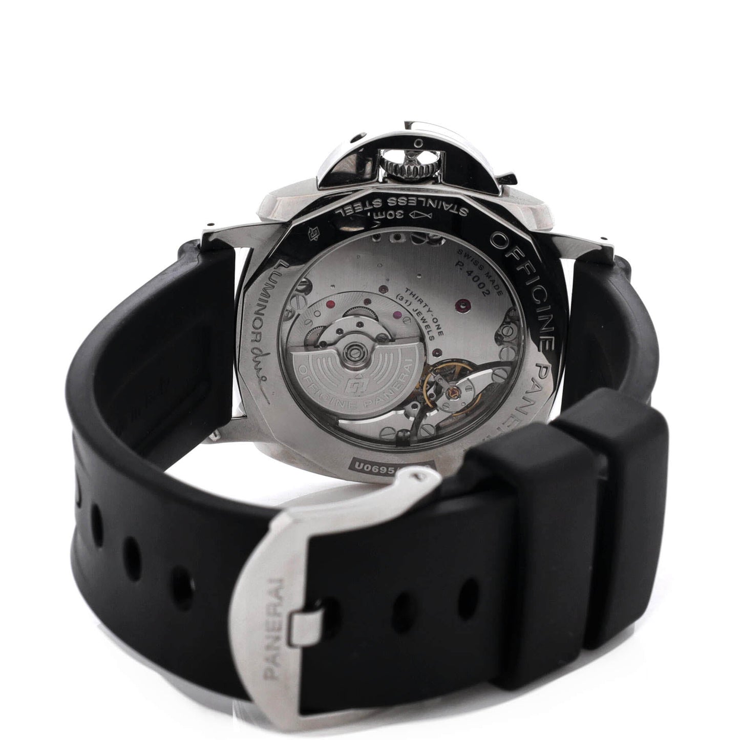Luminor 3 Days GMT Power Reserve Automatic Watch Stainless Steel and Rubber 44