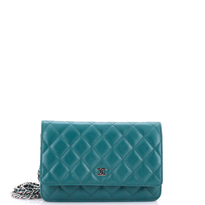 Wallet on Chain Quilted Caviar