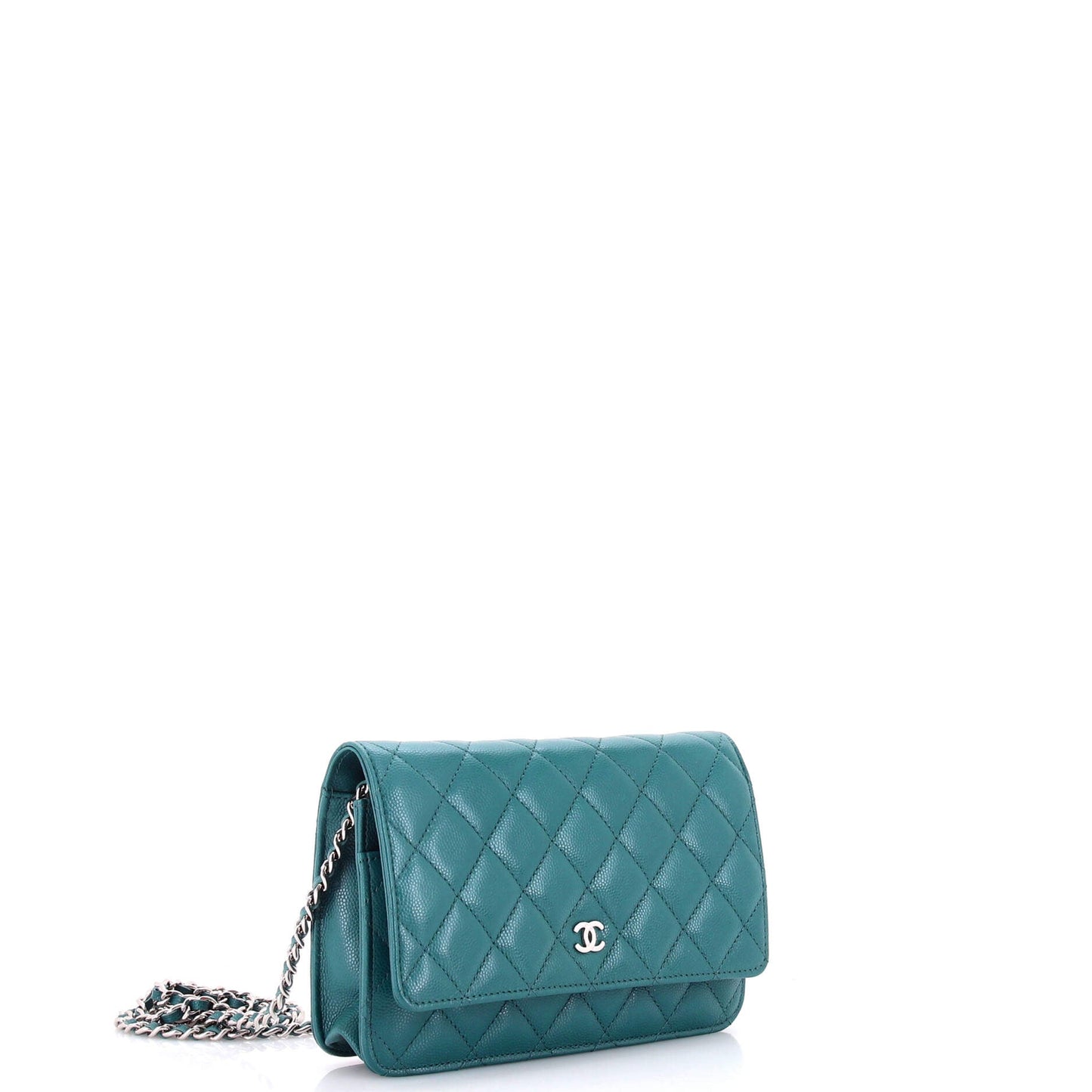 Wallet on Chain Quilted Caviar