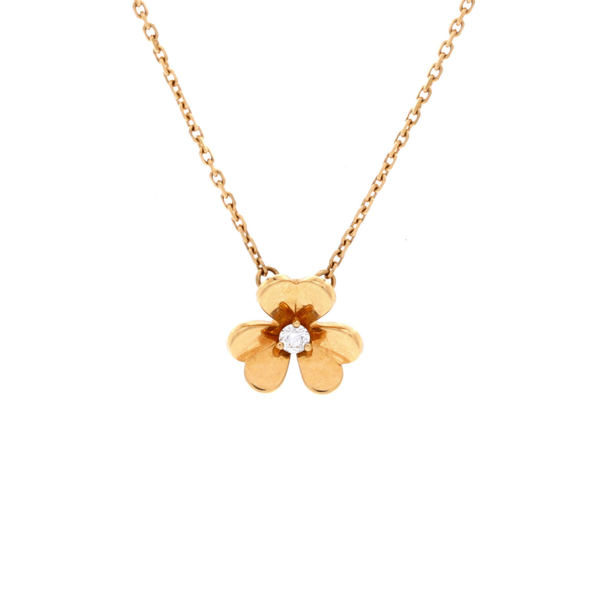 Frivole Pendant Necklace 18K Yellow Gold and Diamond Mini