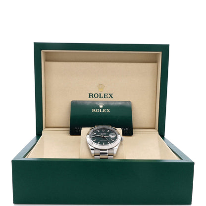 Oyster Perpetual Datejust Mint Green Automatic Watch Stainless Steel 41