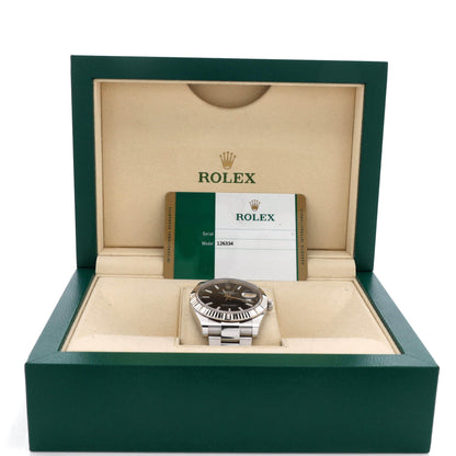 Oyster Perpetual Datejust Automatic Watch Stainless Steel and White Gold 41