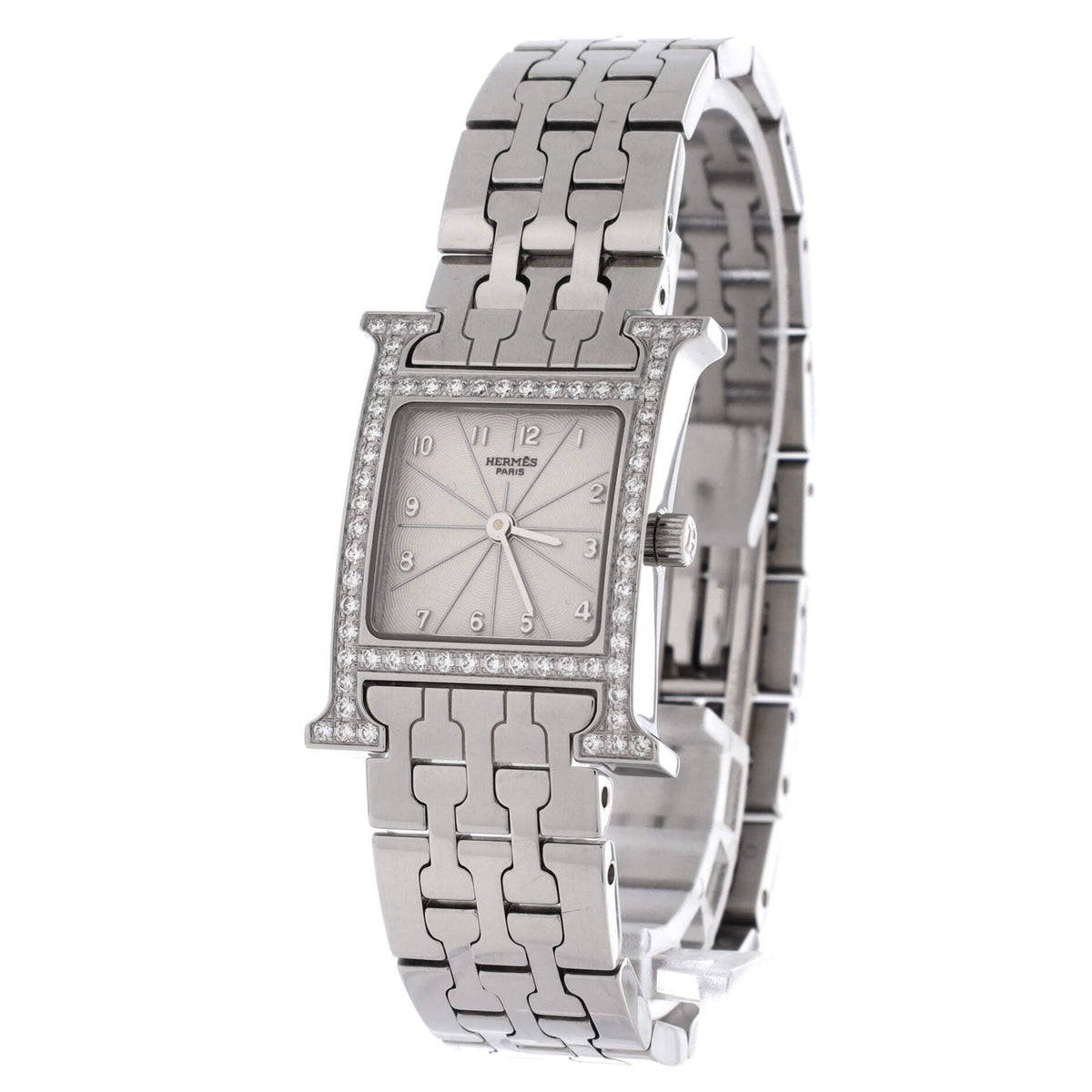Heure H Quartz Watch Stainless Steel with Diamond Bezel 21