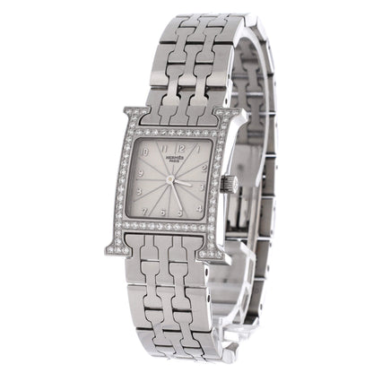 Heure H Quartz Watch Stainless Steel with Diamond Bezel 21
