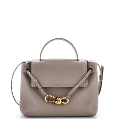 Ciao Ciao Top Handle Bag Leather with Intrecciato Detail Small