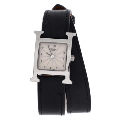 Heure H Double Tour Quartz Watch Stainless Steel and Leather 21