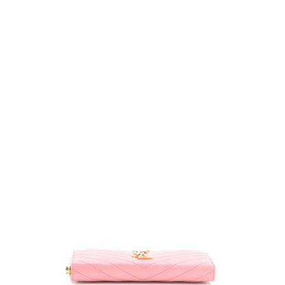 Classic Monogram Zip Around Wallet Matelasse Chevron Leather