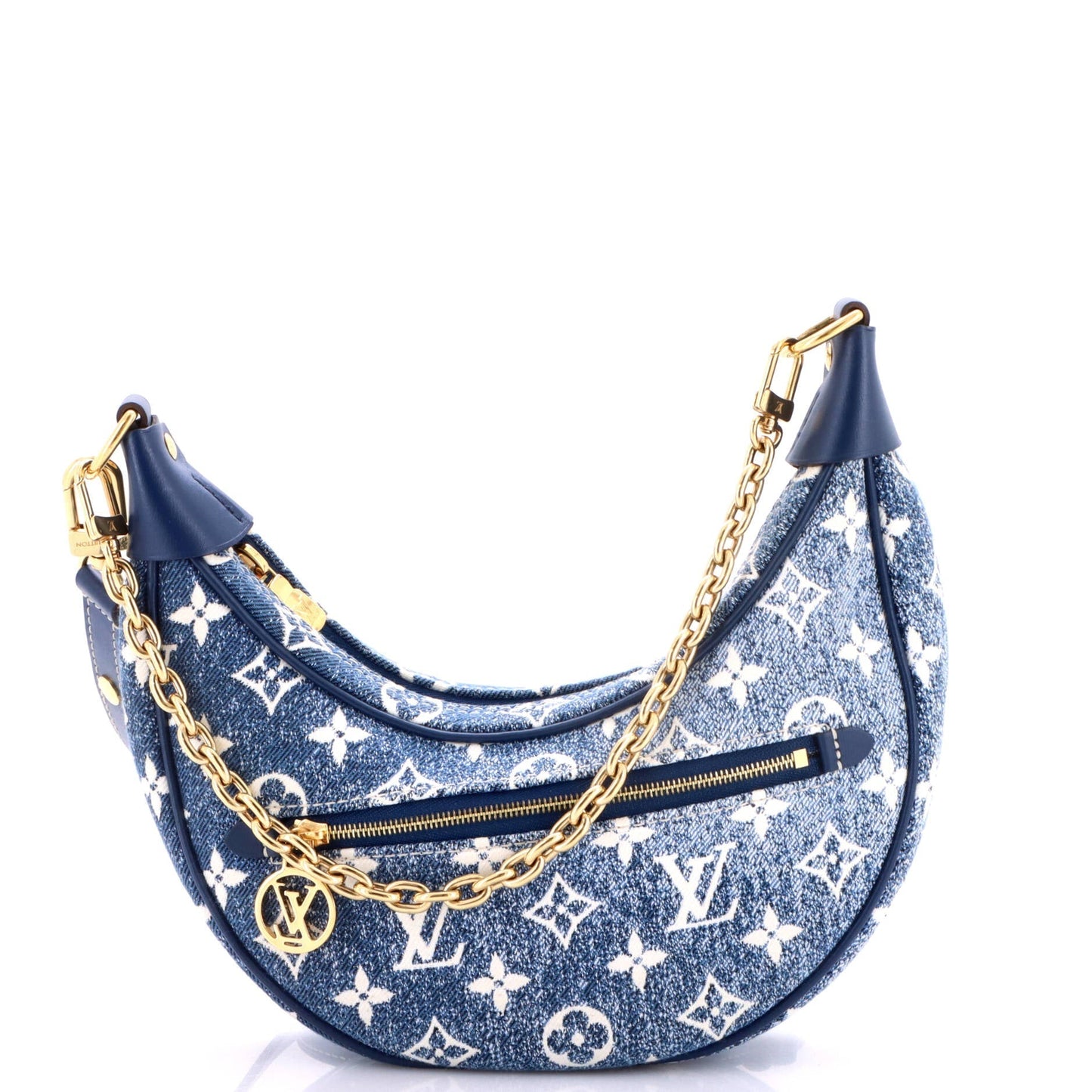 Loop Handbag Monogram Jacquard Denim